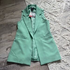 Sincerly Jules Women's Mint Green Sleeveless Blazer Size Small
